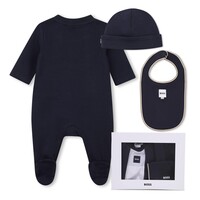 Hugo Boss Babypakje met slabber en muts