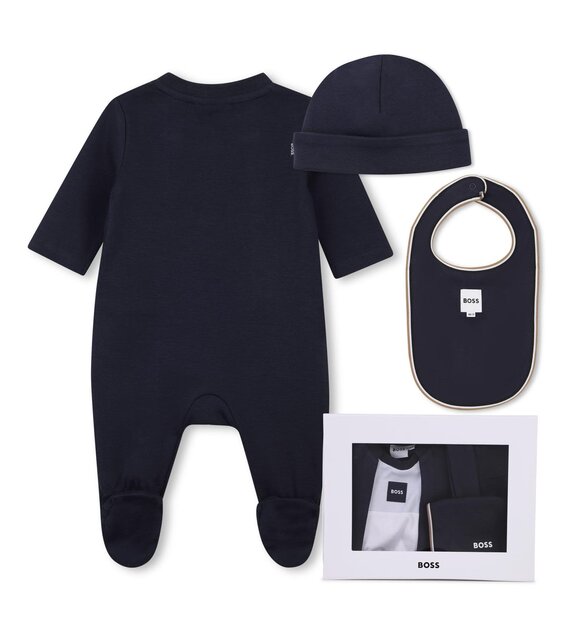 Hugo Boss Babypakje met slabber en muts