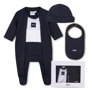 Hugo Boss Babypakje met slabber en muts