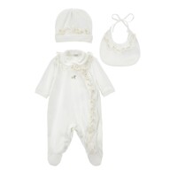 Monnalisa Babypakje met muts en slabber
