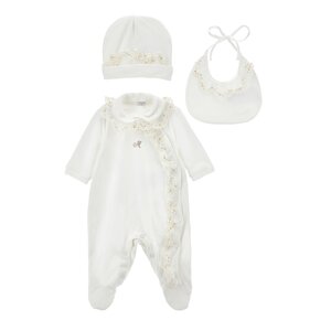 Monnalisa Babypakje met muts en slabber