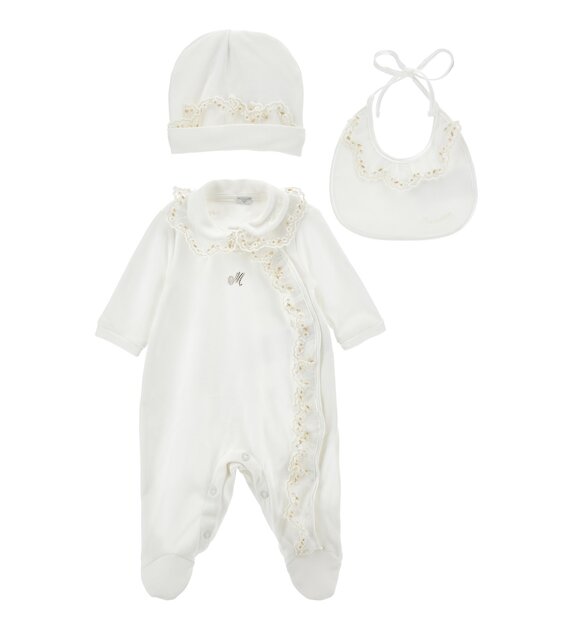 Monnalisa Babypakje met muts en slabber