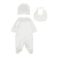 Monnalisa Babypakje met muts en slabber