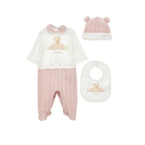 Monnalisa Babypakje met slabber en muts