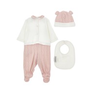Monnalisa Babypakje met slabber en muts