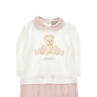 Monnalisa Babypakje met slabber en muts