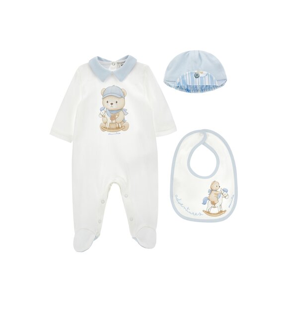 Monnalisa Babypakje met muts en slabber