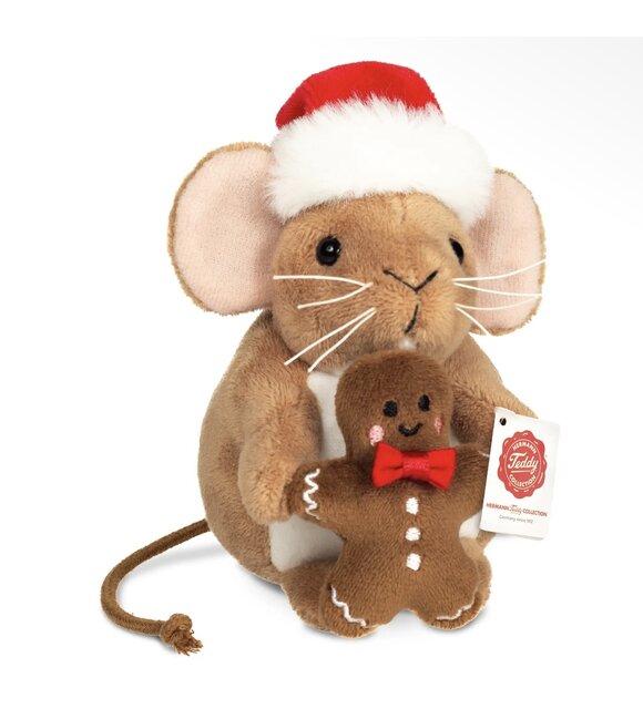 Teddy Hermann Kerstmuis met gingerbread