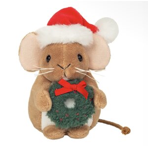 Teddy Hermann Kerstmuis met krans