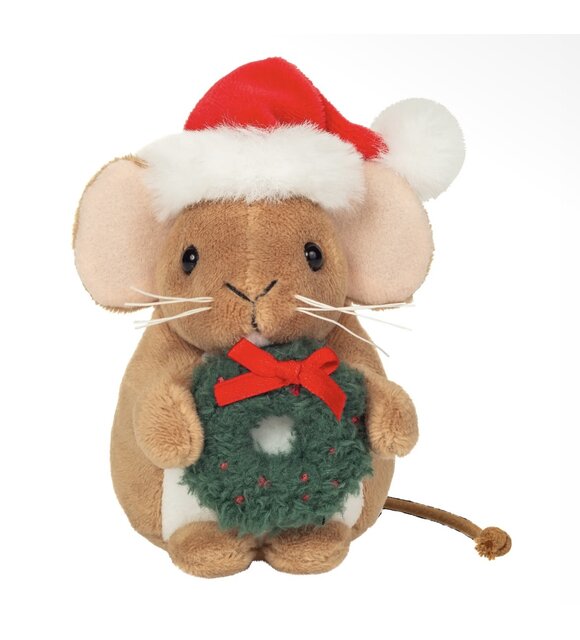 Teddy Hermann Kerstmuis met krans