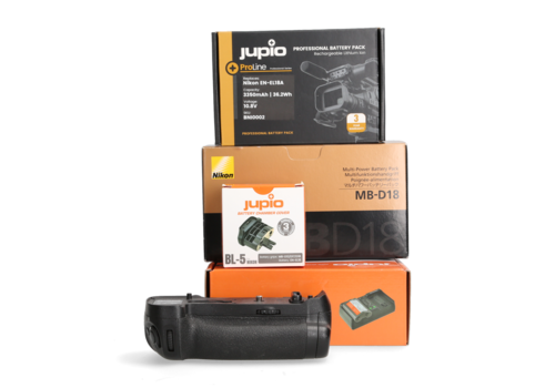 Nikon MB-D18 Booster kit (Jupio lader + accu) 