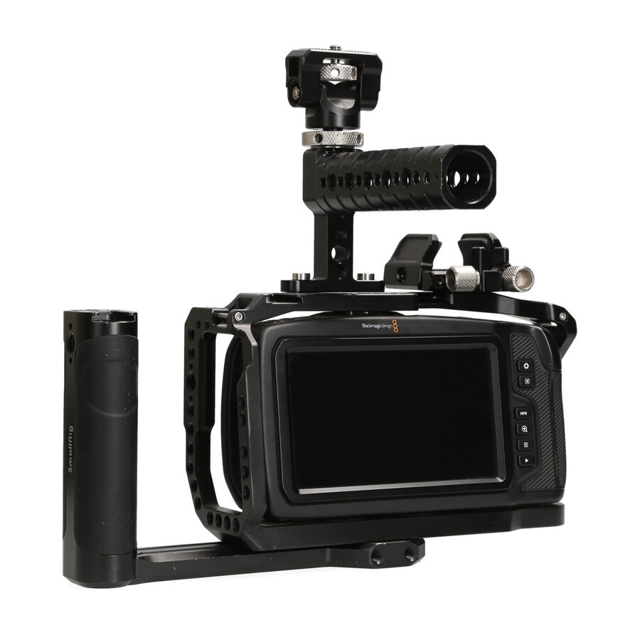 Black Magic 4K + Smallrig + Powerbank + Transmount stand servo follow zoom/focus.