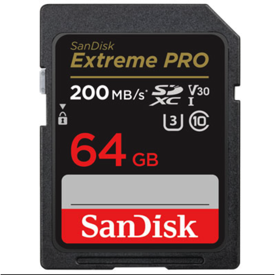Sandisk 64GB SD Extreme Pro UHS-I U3 V30 200mb/s
