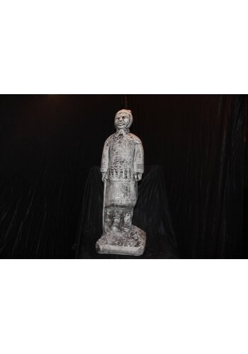 Betonnen beeld Chinese krijger 