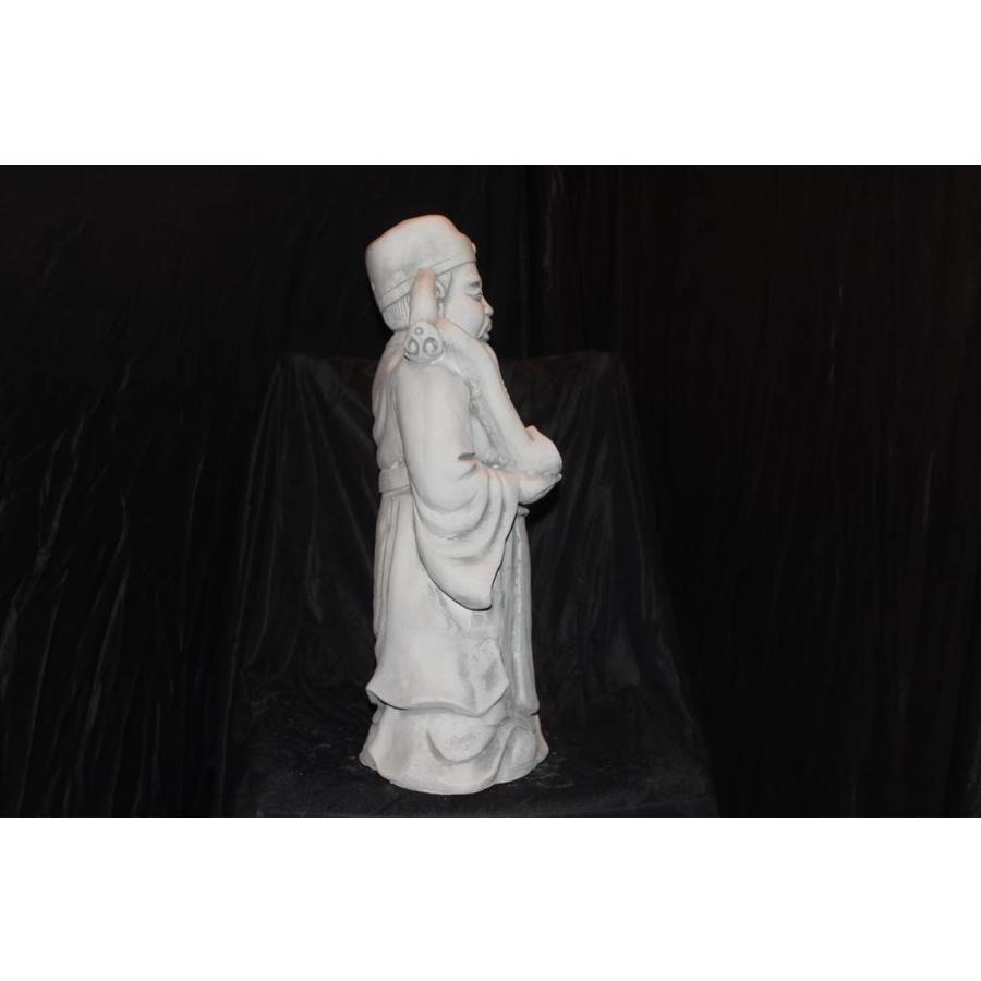 Betonnen beeld van de Chinese geluksgod Lu Xing voor huis en tuin-2