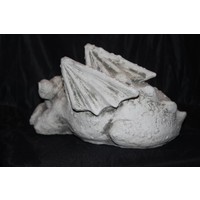thumb-Betonnen beeld van een slapende draak – decoratief cadeautje voor tuin of vensterbank-3