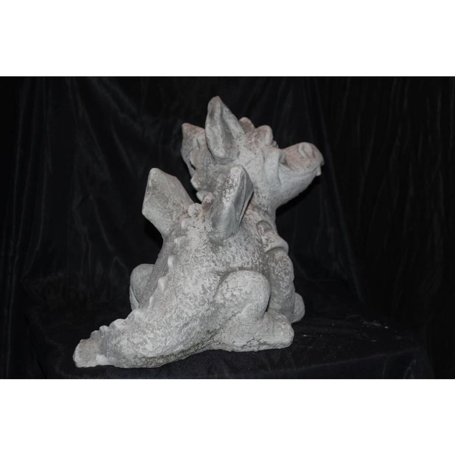 Betonnen beeld van een snoezig draakje – decoratief voor huis of tuin-3