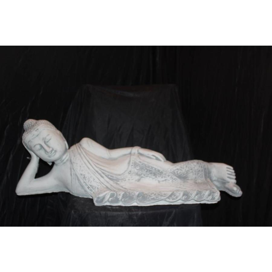 Betonnen beeld van liggende Boeddha Shiva – Tuinbeeld voor vijver of terras-1