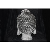 thumb-Betonnen beeld Boeddhahoofd van Tara – Spiritueel tuinbeeld voor vrede en moederschap-3