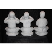 thumb-Betonnen Boeddha set horen zien zwijgen-4