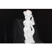 thumb-Betonnen jongetje met strohoed-4