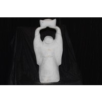 thumb-Betonnen beeld lachende Boeddha met handen omhoog voor tuin of terras-4