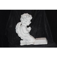 thumb-Betonnen beeld engeltje met gevouwen handen biddend voor huis, tuin of graf-2