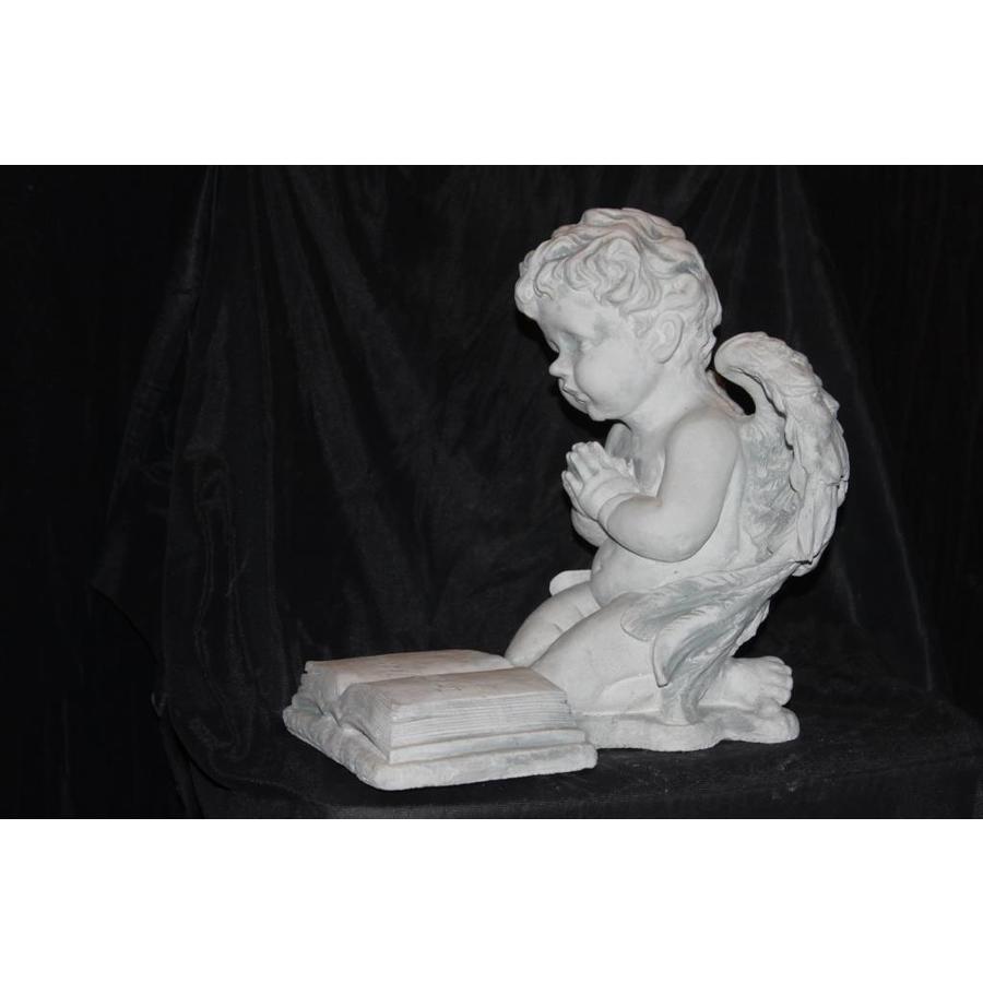 Betonnen beeld engeltje met gevouwen handen biddend voor huis, tuin of graf-3