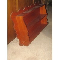 thumb-Massief grenenhouten schappenkast met 2 vakken en sierlijke rand-3