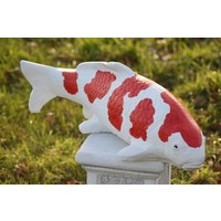 thumb-Kohaku koi van beton – Vijverbeeld-4