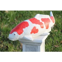 thumb-Kohaku koi van beton – Vijverbeeld-8
