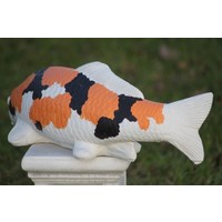 thumb-Showa koi in oranje van beton – Vijverbeeld-6
