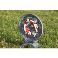 thumb-Koi-wiel yin yang van beton – Decoratief beeld-3