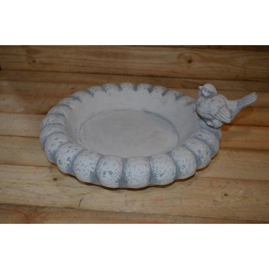 Waterschaal van beton voor vogels en insecten – Tuinbeeld-3