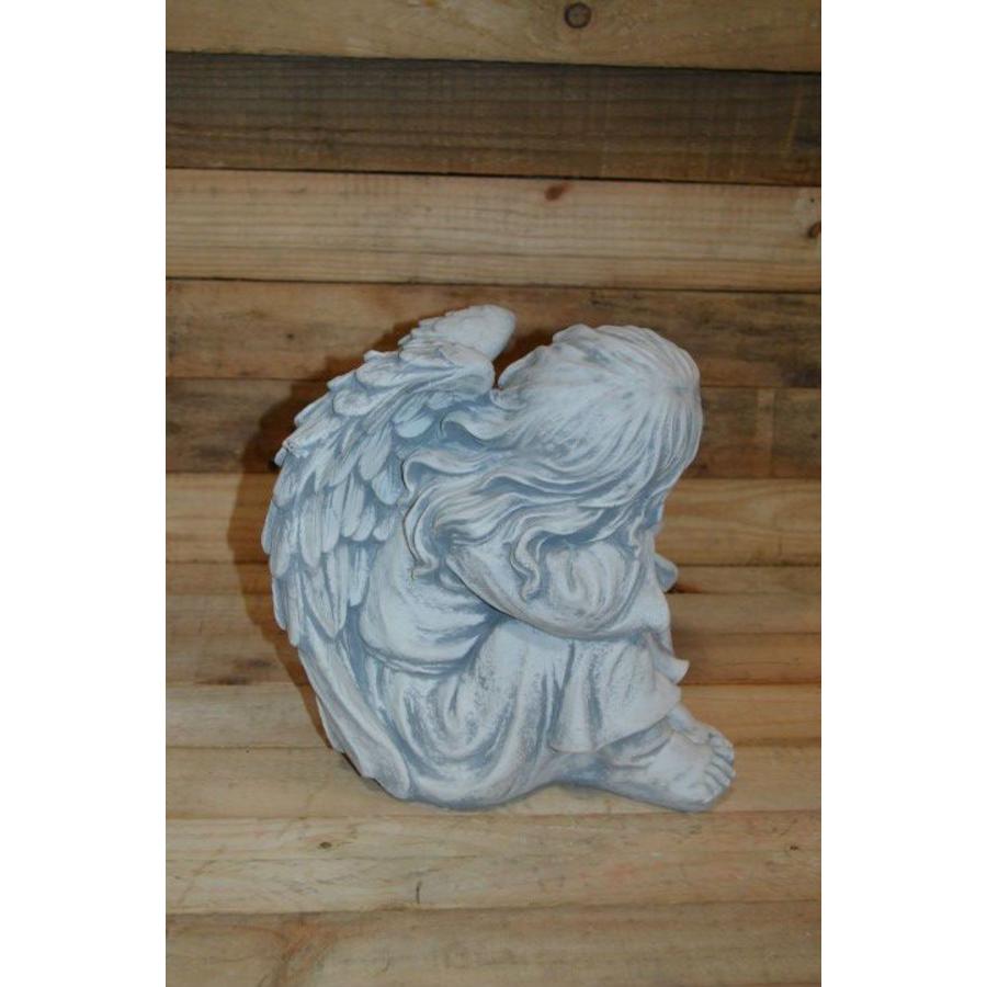 Betonnen beeld van een slapende engel, geschikt voor binnen en buiten-3