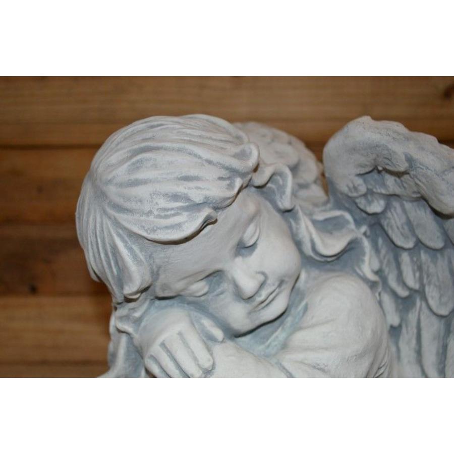 Betonnen beeld van een slapende engel, geschikt voor binnen en buiten-4