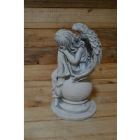 thumb-Betonnen beeld rustende engel voor tuin of gedenkplek-3