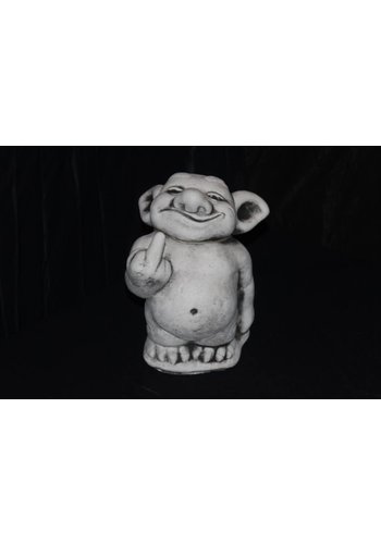 Betonnen trol middelvinger 