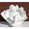 LoodsVol, Tuinbeelden Kunststof cherubijn engel in bloemkelk van polyester