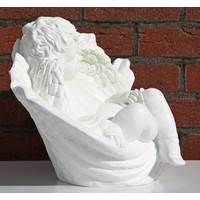 thumb-Kunststof cherubijn engel in bloemkelk van polyester-3