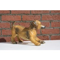 thumb-Kunststof bruin hondje van polyester voor binnen of buiten-2