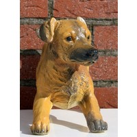 thumb-Kunststof bruin hondje van polyester voor binnen of buiten-3