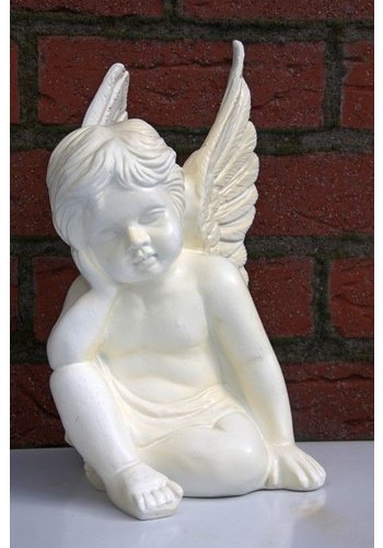 Polyester engel zittend 