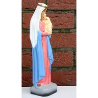 thumb-Polyester Madonna met kind – Kleurrijk religieus beeld voor binnen en buiten-2
