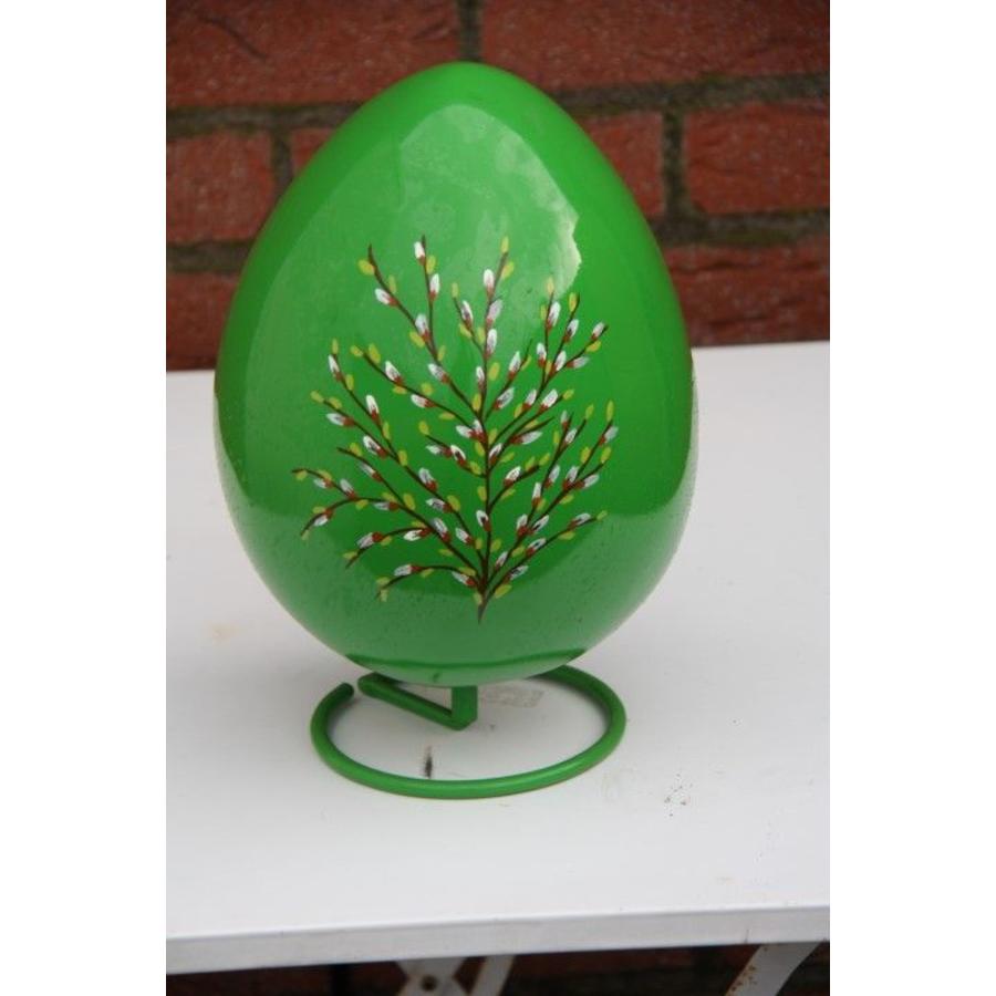 Polyester groen decoratief ei-2