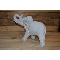 thumb-Betonnen beeld olifant – Tuindecoratie en geluksbeeld-2