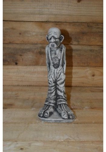 Betonnen beeld opa platvoet 