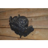 thumb-Betonnen beeld kinderengelen als wanddecoratie in goldwash kleur-3