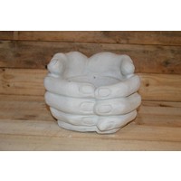 thumb-Betonnen bloembak van koesterende handen-1