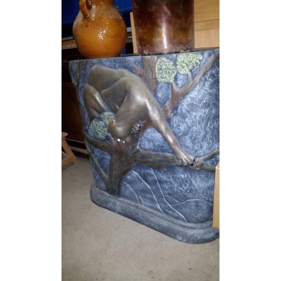 Decoratieve retro zuil met poema – Kunstzinnige pilaar voor binnen en buiten-2